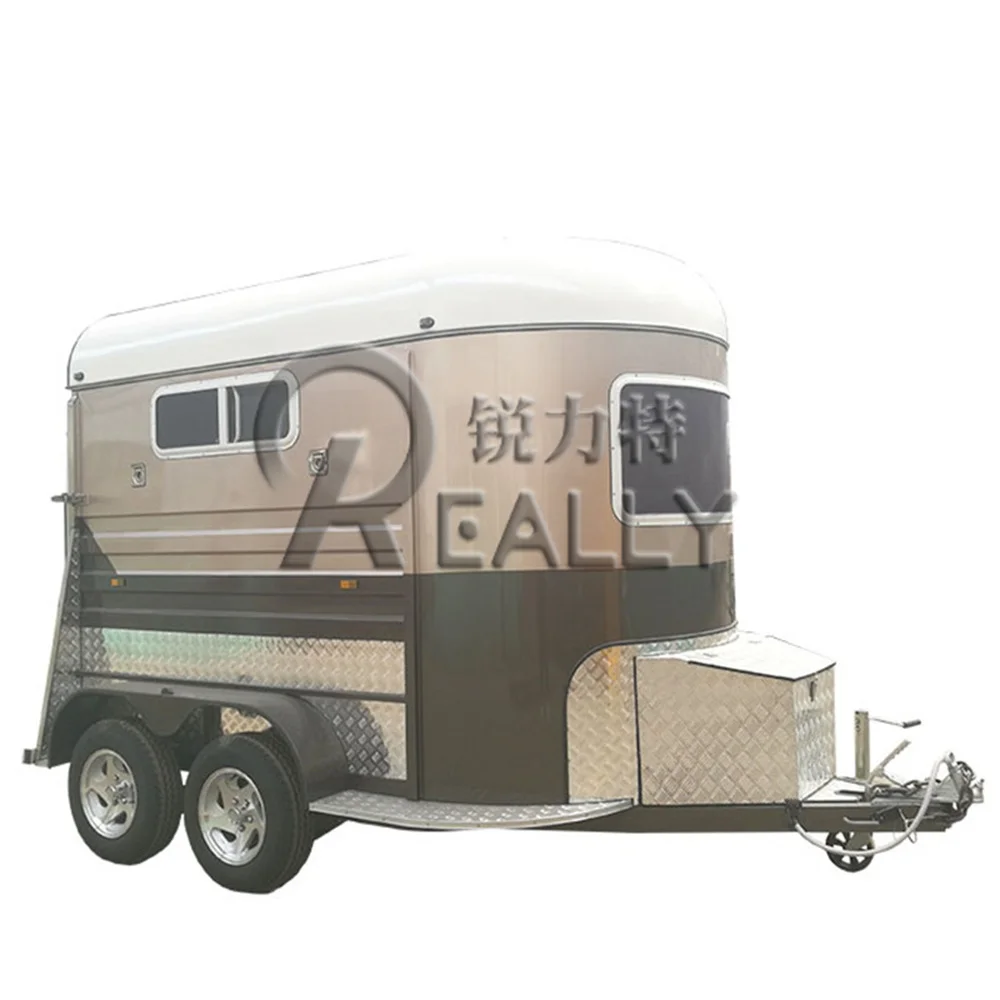 2 Horse Float Trailer Straight Load Horse Float 2 Horse Box Heavy Duty Two-horses Straight Horse Float Trailer