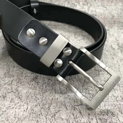 Ceinture en cuir avec boucle en titane pur, 35 mm et 38 mm