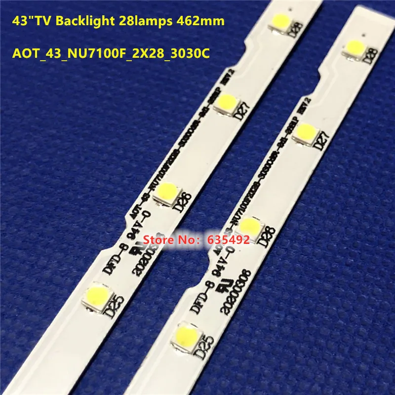 Neue 120pcs led hintergrund beleuchtung streifen für aot_43 _ nu7100f BN96-45954A un43nu7100 ue43nu7100 ue43nu7120u ue43nu7170 ue43nu7175 ue43nu7190