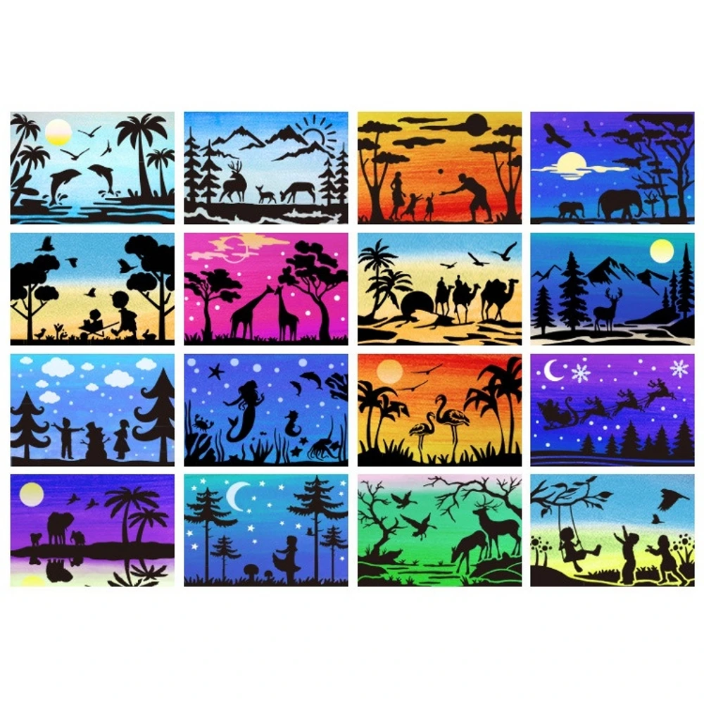 16 шт./набор, трафареты для рисования стен