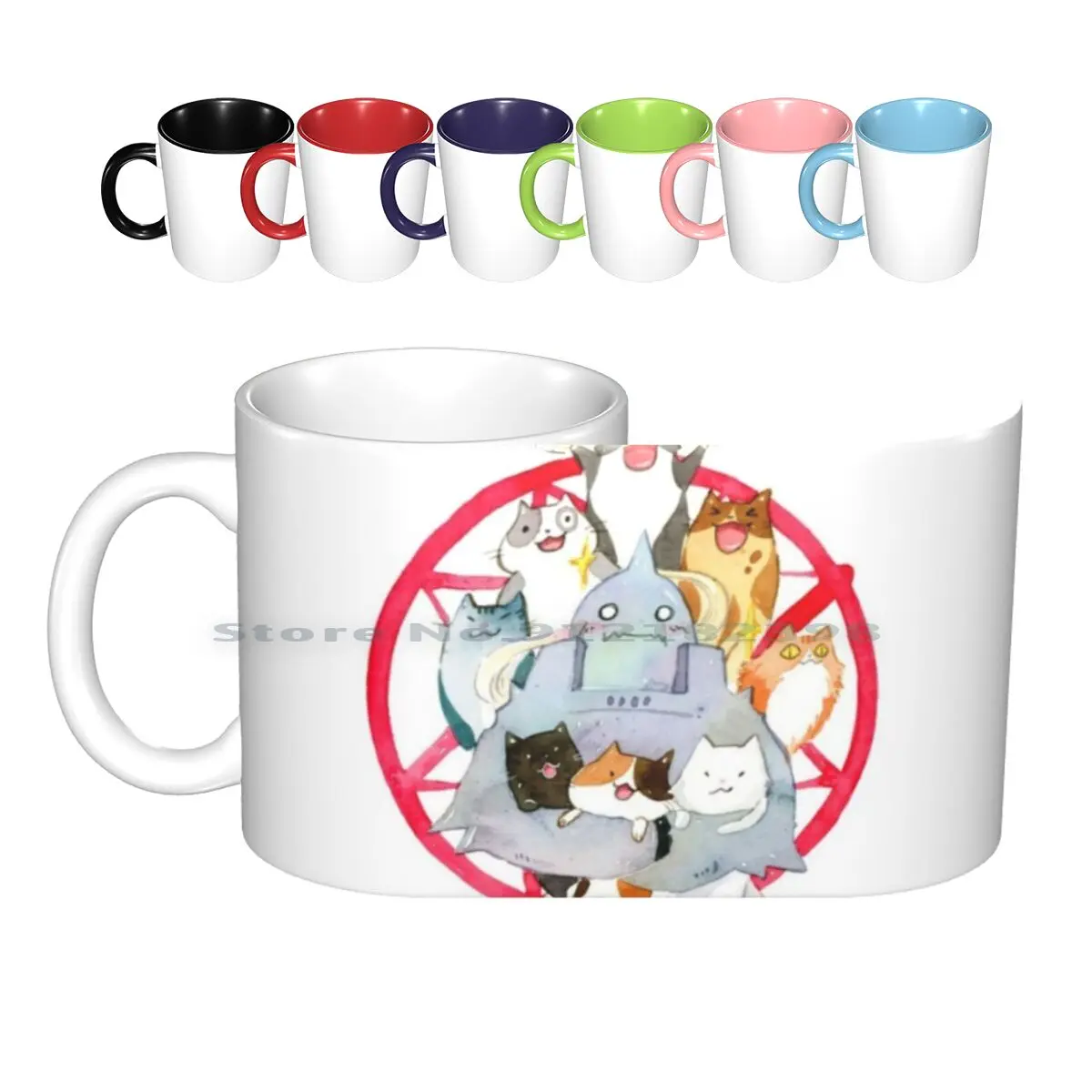 Kitties Alchemy Ceramic Mugs Coffee Cups Milk Tea Mug Fullmetal Alchemist Fullmetal Alchemist Brotherhood Alphones Elric Edward