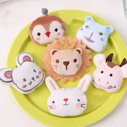 10Pcs/lot Cartoon Plush Fabric Patches Kawaii Rabbit/Cow/Lion Padded Appliques Kid Headwear Garments Accessories DIY Materials