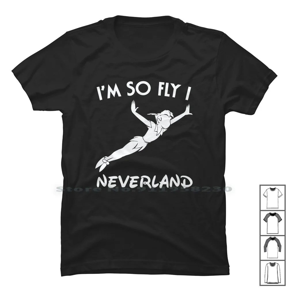 I So Fly I Neverland футболка из 100% хлопка, забавные высказывания, летающая собака