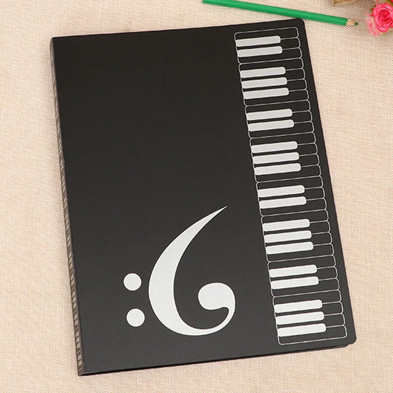 1pcs Fashion A4 Music Teaching File Folder 40 Sheets Piano Sheets Music Document File Organizer Folder Creative School Supplies