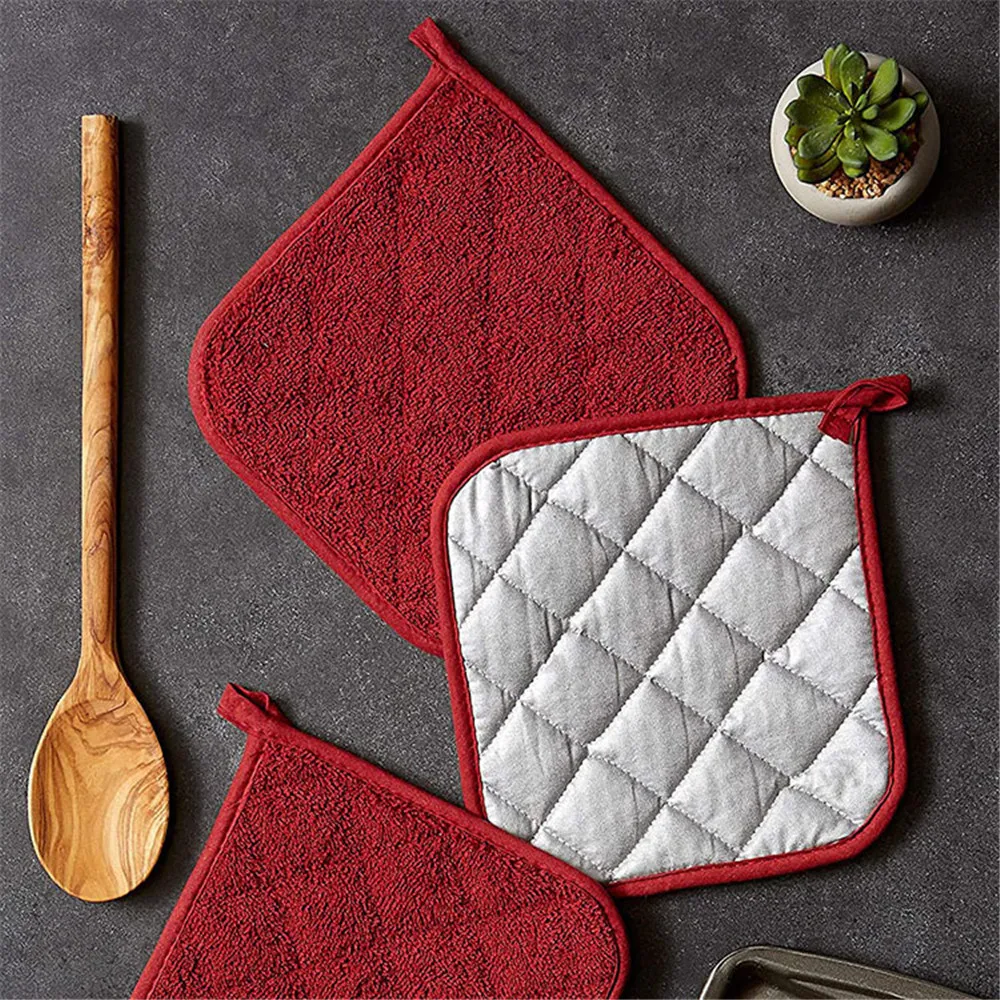 Soporte de algodón para ollas, Mantel Individual resistente al calor para mesa de comedor, herramienta de cocina para hornear
