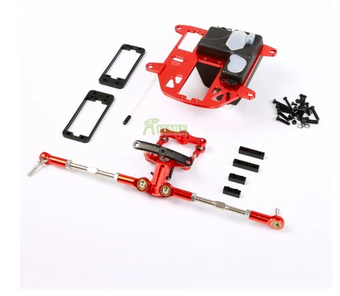 Aluminum Symmetrical Push-Pull Steering Kit Fit for 1/5 HPI ROVAN KM BAJA 5B 5T 5SC