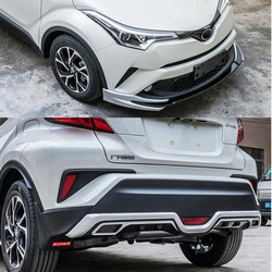 Pintura ABS para coche, difusor de parachoques trasero delantero, Protector antideslizante, placa protectora, cubierta de parachoques, adornos para Toyota CHR C-HR 2018 2019