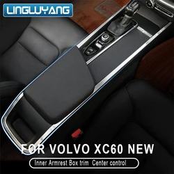 Auto accessories stainless steel Inner Armrest Box trim for volvo XC60 s60 v60 V60CCCenter control handrail box trim
