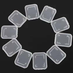 10pcs Transparent Standard Sd Sdhc Memory Card Case Holder Box Storage Boxes New Individual Memory Card Clear Plastic Case