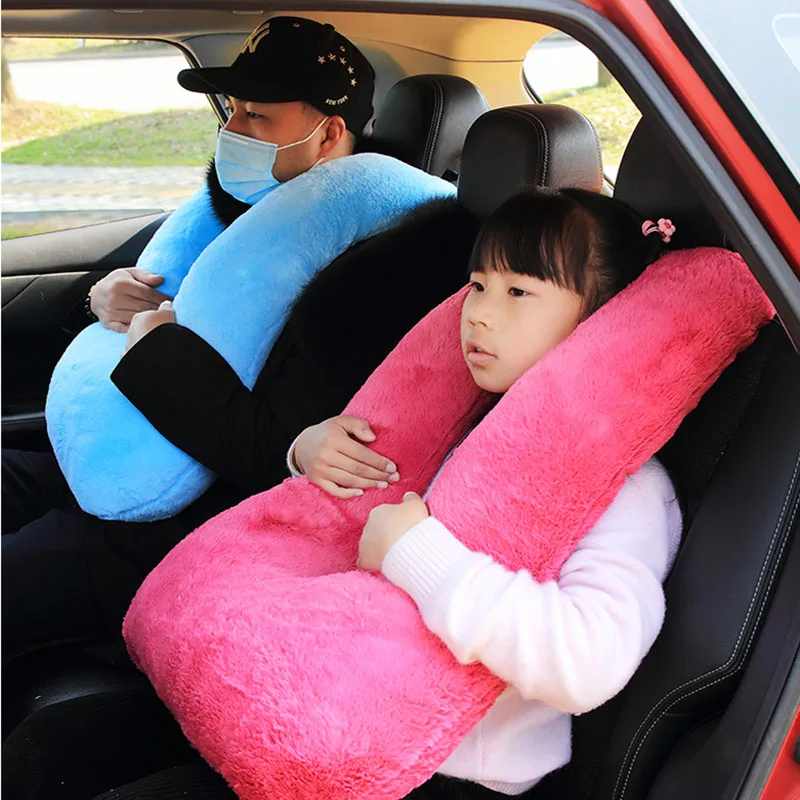 Car Seat Headrest Sleeping Pillows Cushion Children's Pillow Car Shoulder Neck Support Lumbar Pillow For Passengers Car Supplies