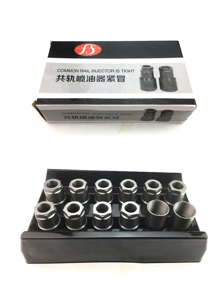 12Pcs for Bosch 110 120 Diesel Common RaiI Injector Pressure Cap Set Nozzle Tight Cap Calibration Oil Pump Fitting