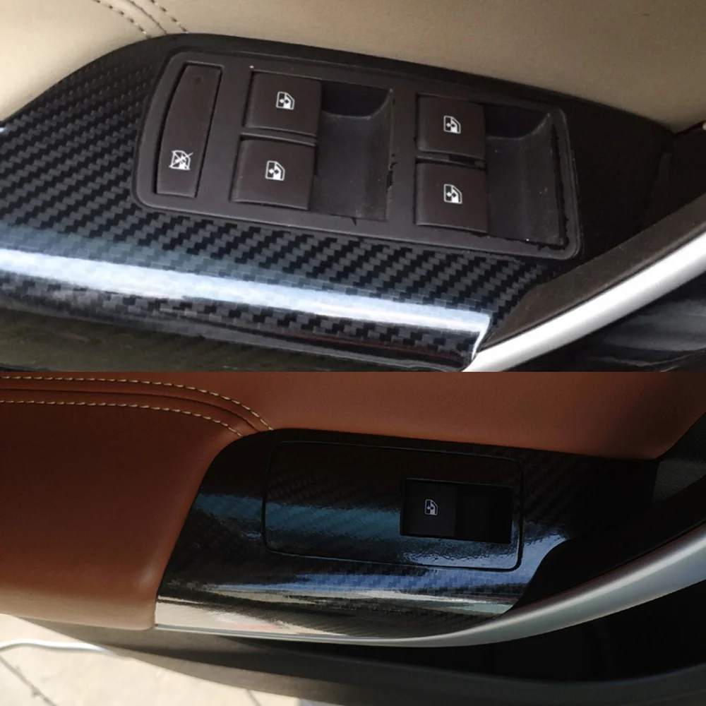 مقبض الباب مقبض الكسوة نافذة لوحة التبديل ألياف الكربون لاصق غشائي مائي تصفيف السيارة ل بويك ريجال 2009-2016 اكسسوارات #4