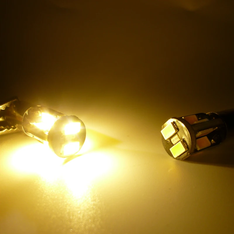 CANBUS LED 5630 8 LED 사이드 웨지 라이트, 내부 신호 램프, 따뜻한 흰색, BA9S BAX9S BAY9S H21W T4W H6W W5W, 12V, 1x