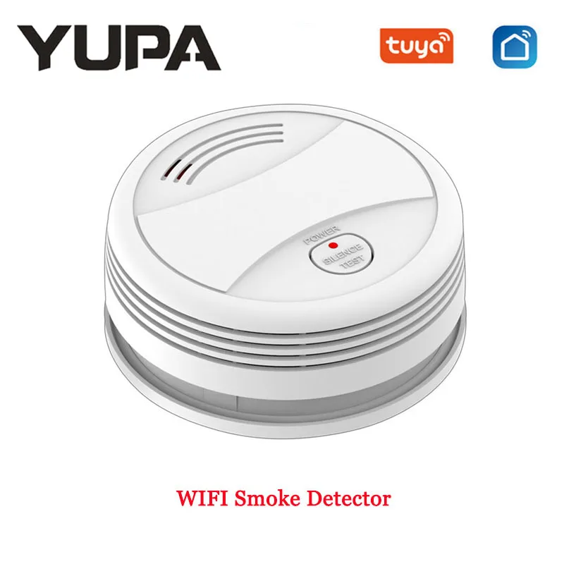 YUPA – détecteur de fumée WIFI Tuya, alarme incendie, capteur de fumée pour maison, contrôle avec application de sécurité