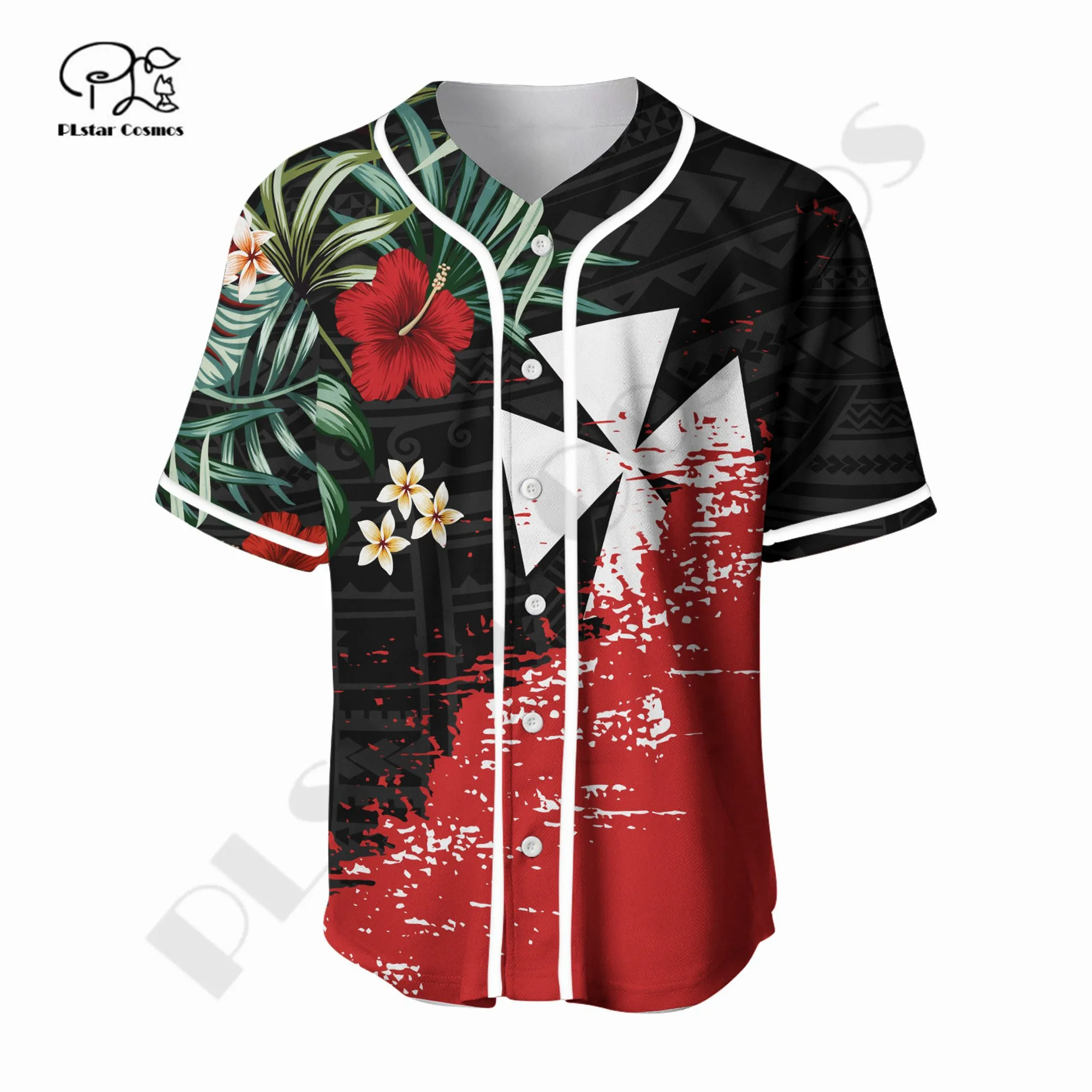 

Newest 3Dprinted Baseball Jersey Shirt Wallis et Futuna Hawaii Polynesian Wave Tattoo Casual Unique Unisex Funny Sport Streewear