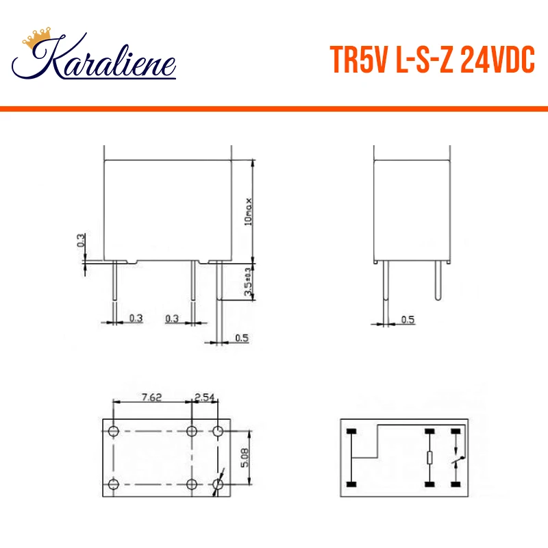 2PCS TR5V-L-S-Z TR5V-L-12VDC-S-Z  TR5V-L-24VDC-S-Z G5V-1-DC12V TR5V-L-05VDC-S-Z 1 FORM C 2A 6Pin PCB Type Signal  Relay