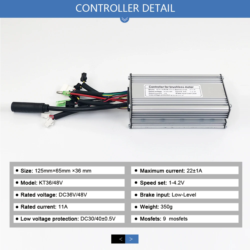 KT EBike Controller 36V 48V 17A 350W 22A 500W LCD3 LCD4 Kunteng Electric Bicycle Display Controller e Bike Accessories