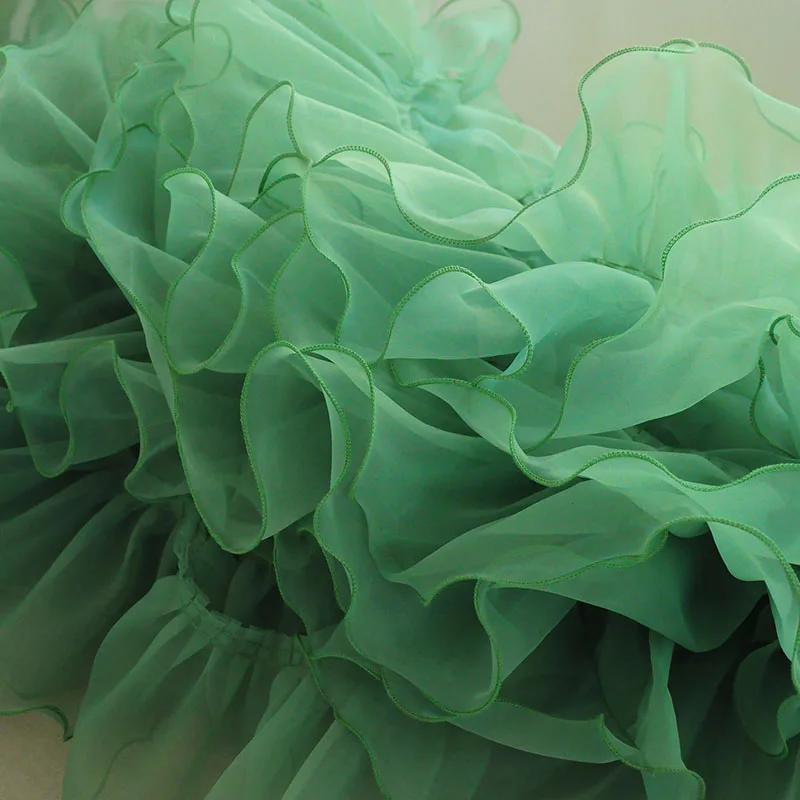 Black White Pink Green Blue Organza Pleated Lace Trims Ribbon Fabric Applique Fold Ruffle Tutu Dresses DIY Sewing Supplies Craft