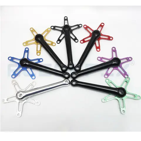 Aceoffix 130BCD Retro Crankset Bike Ultralight 14 16 20 inch Folding Bicycle Crank for brompton Square Hole 7005 Aluminum