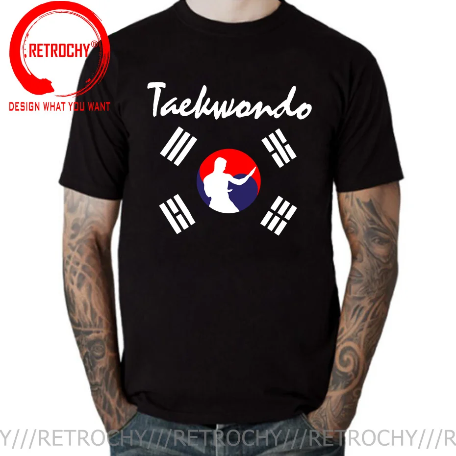 Drop Shipping 2022 New Trend Fashion Brand Summer Tae Kwon Do Taekwondo Korean Pronunciation t-Shirt For Men 100% Cotton T Shirt