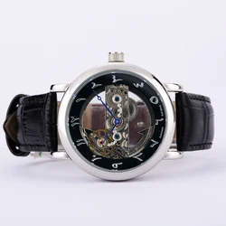 Self-Wind Automatic Arabic Watches Women Unique Design Arabe Wristwatch Transparent Case Luxury Ladies Clocks Islamic Hours