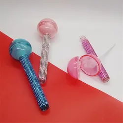 Creative Lollipop Shape Lip Gloss Tube Empty Lip Palm Container DIY Bottles Makeup Container With Brush Refillable Packaging