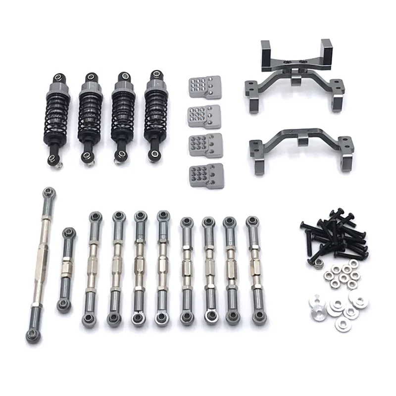 Suitable for WPL Model 1/16 C14 C24 C34 B14 B24 Henglong RC Car Metal Upgrade and Modification Accessories 6 Sets