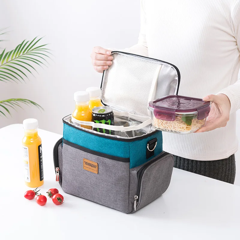 Large Capacity Insulation Lunch Cooler Bags Portable Folding Picnic Thermal Beer Cooler Ice Pack Food Fresh Keeping Containers