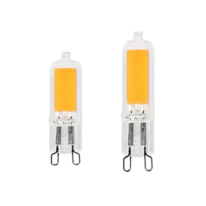 10Pcs/Lot Dimmable 6W 9W 12W G9 COB LED Lamp Bulb AC240V 220V Glass Light Candle Lights Replace 30W 40W Halogen for Chandelier