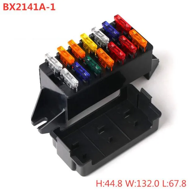 14way Car fuse Box Assembly Circuit Car Auto Blade Fuse Box Block Holder with terminal and fuse