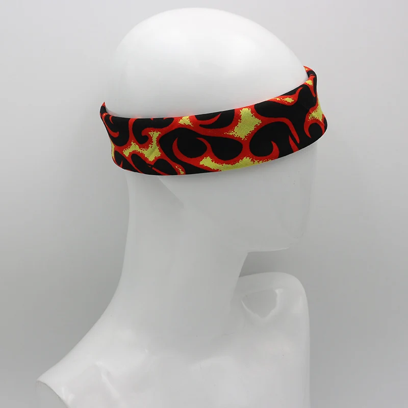 Flame Cotton Square Scarf For Men Trend Hiphop Street Dance Bandana Headband Headscarf Headwear