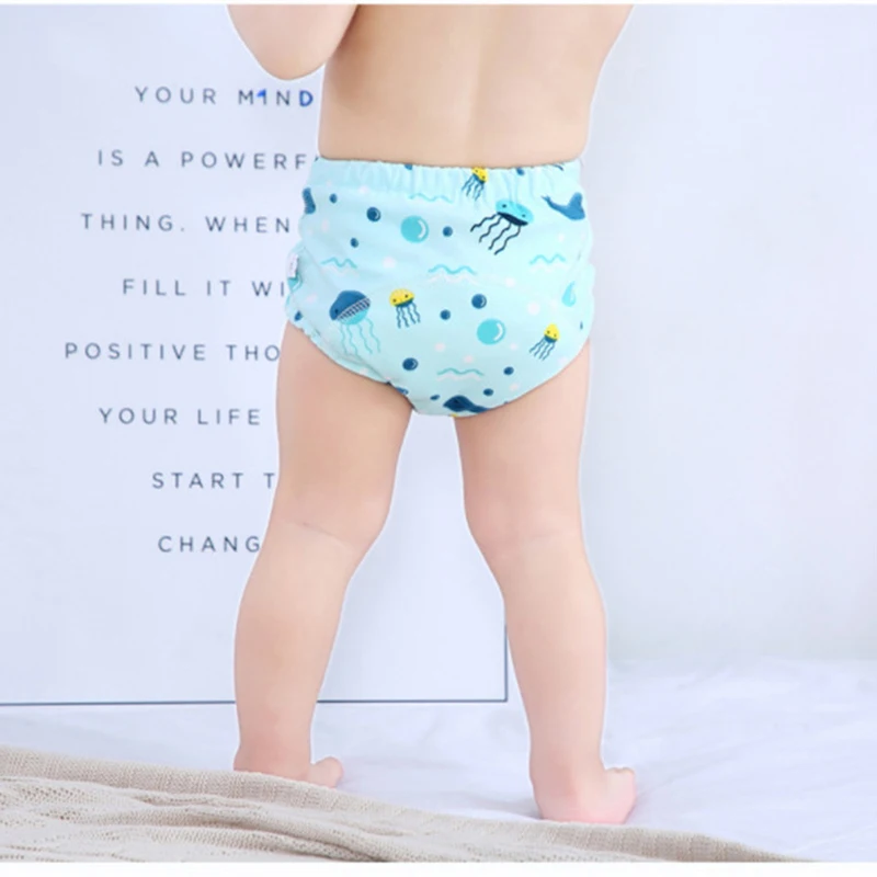 Baby Reusable Washable Diaper Pant Infant Potty Training Cloth Pocket Nappy Panties Diapers 6 Layers Cover Wrap Suits Girls Boys