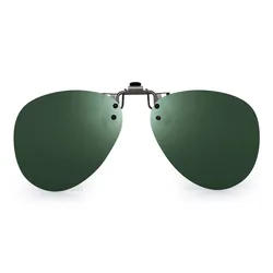 JM gepolariseerde clip-on zonnebril dames heren vintage pilot flip-up zonnebril voor brillen op sterkte UV400