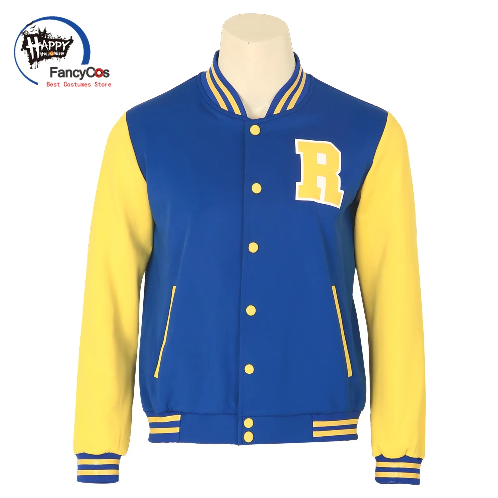 Archie Andrews Riverdale Varsity Bomber R Letterman Sommer Blau Jacke Hoodie Pullover Cosplay Kostüm Erwachsenen Kind XS-3XL