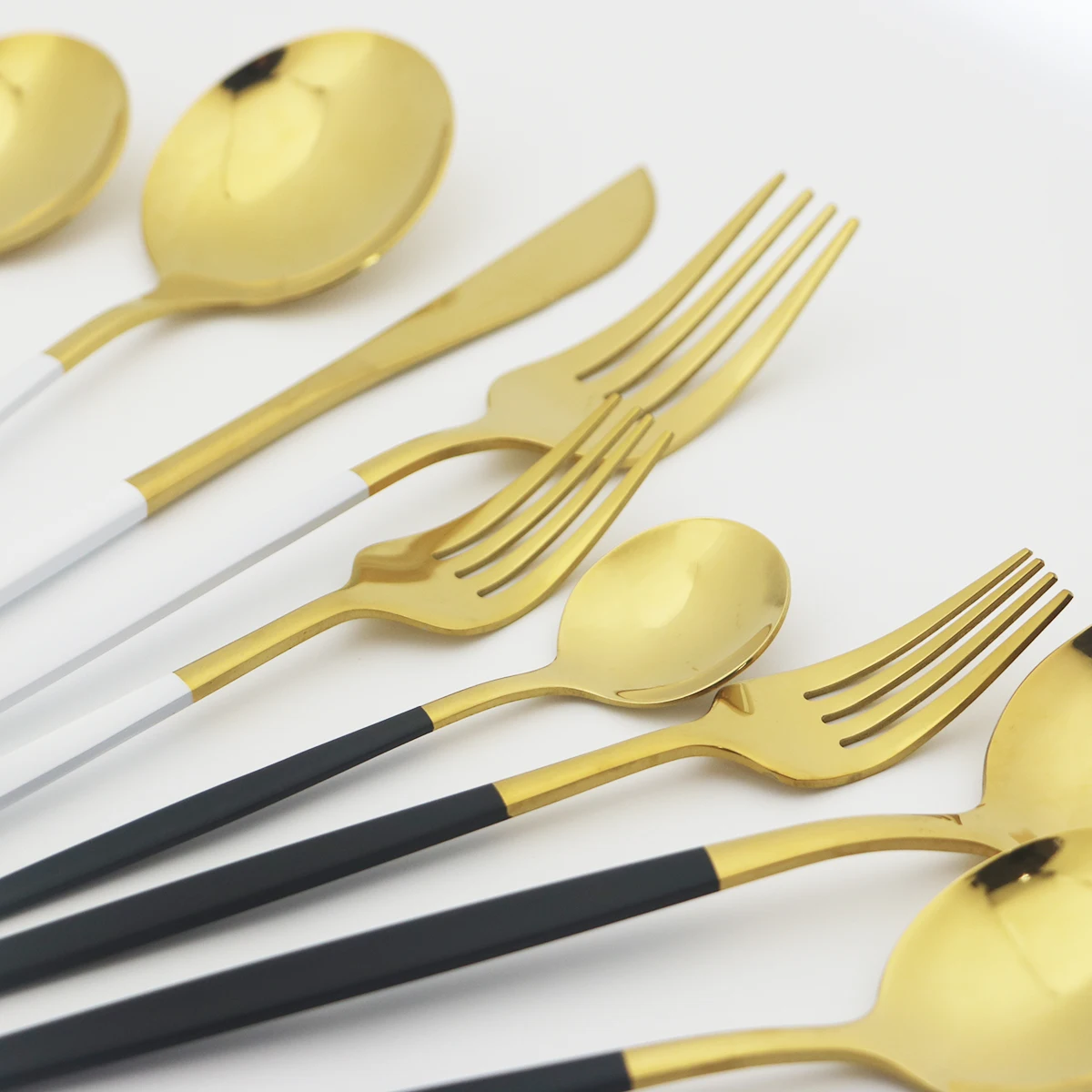 20pcs Dinnerware Mint Green Silver Stainless Steel Set Knives Fork Spoons Cutlery Kitchen Home Tableware Flatware Set Wholesale