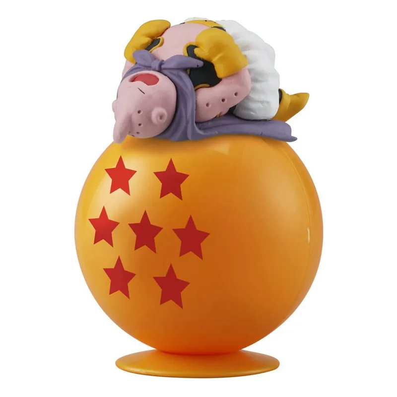 Bandai Genuine Gashapon Toys Dragon Ball Super Son Goku Kuririn Zeno Majin Buu Sitting on The Ball Action Figure Model Toys