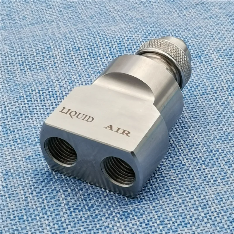 1/4 inch two-fluid gas water mixing nozzle,air misting sprayer,low-pressure fogging spray nozzle,Compressed air atomizer nozzle