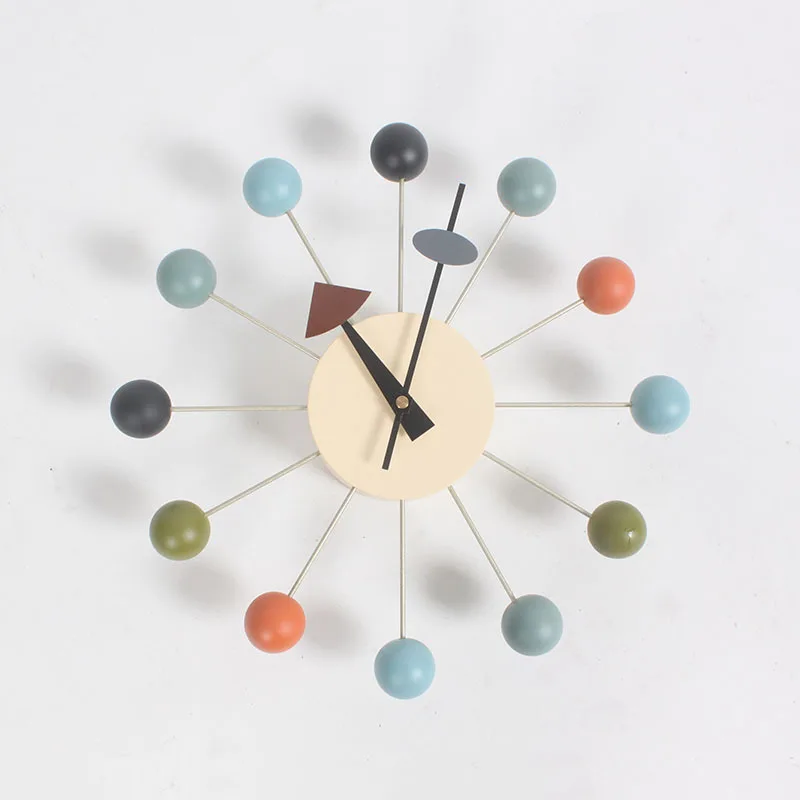 Home living room clock simple color candy creative decoration clock personality mute battery electronic wall clock