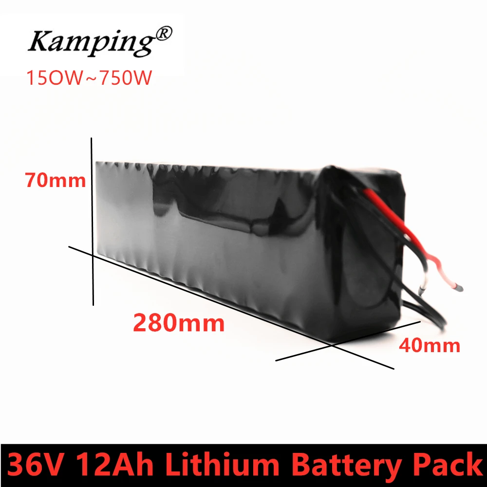 36V 10S3P 12.0Ah High Power Capacity 42V 18650 Lithium Battery Pack For Ebike Electric Car Bicycle Scooter Belt 20A BMS+Charger