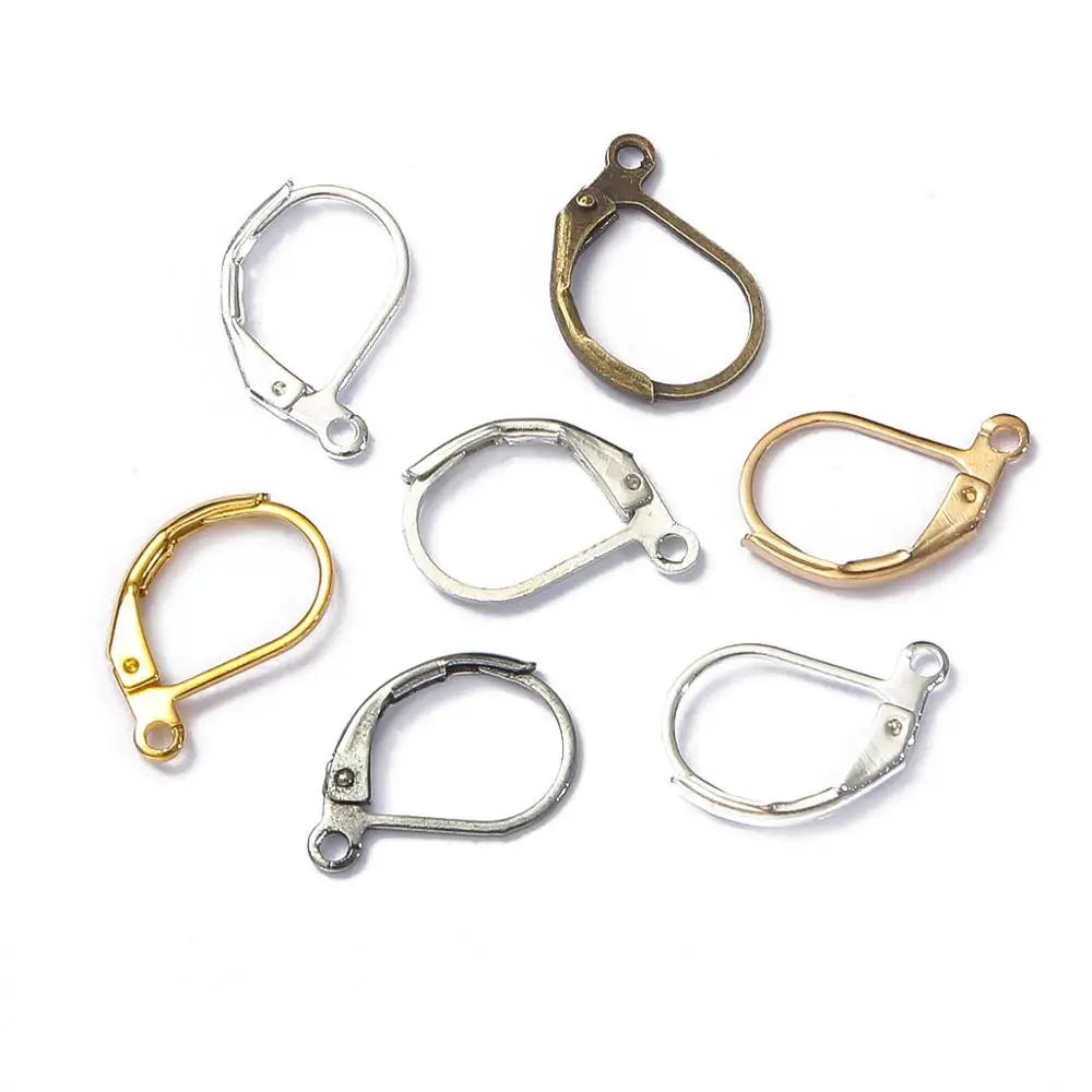 10 pcs/lot 10x16mm Brass Hypoallergenic French Earring Hook Ear Wire Earrings Base Accessories for DIY Jewelry Making Fittings