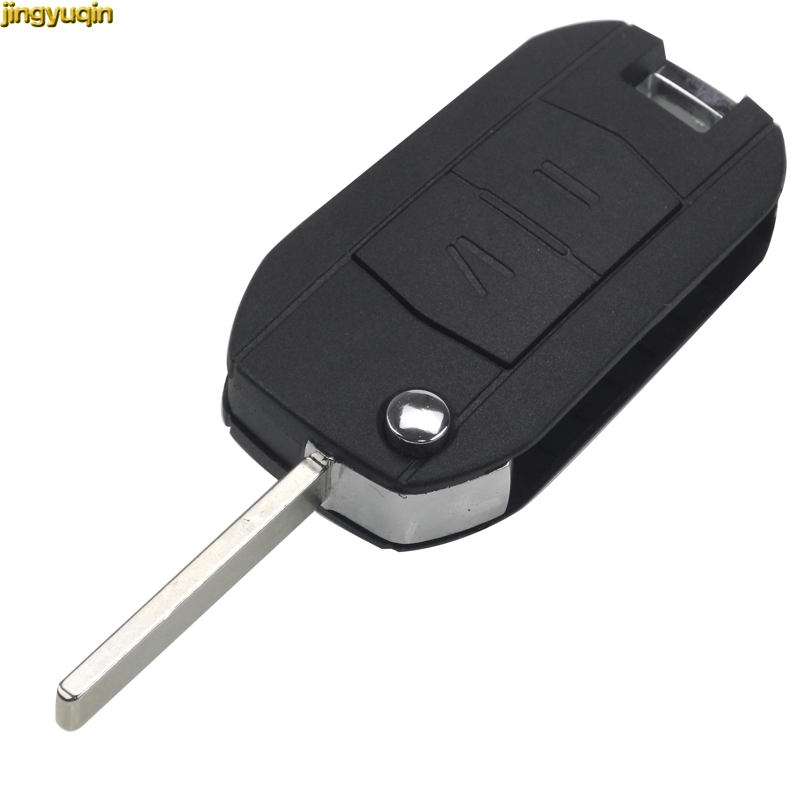 

Jingyuqin Remote Folding Flip Car Key Shell for Opel Vauxhall Corsa Combo Meriva with Blade HU43 (79) 2 Buttons Replacement