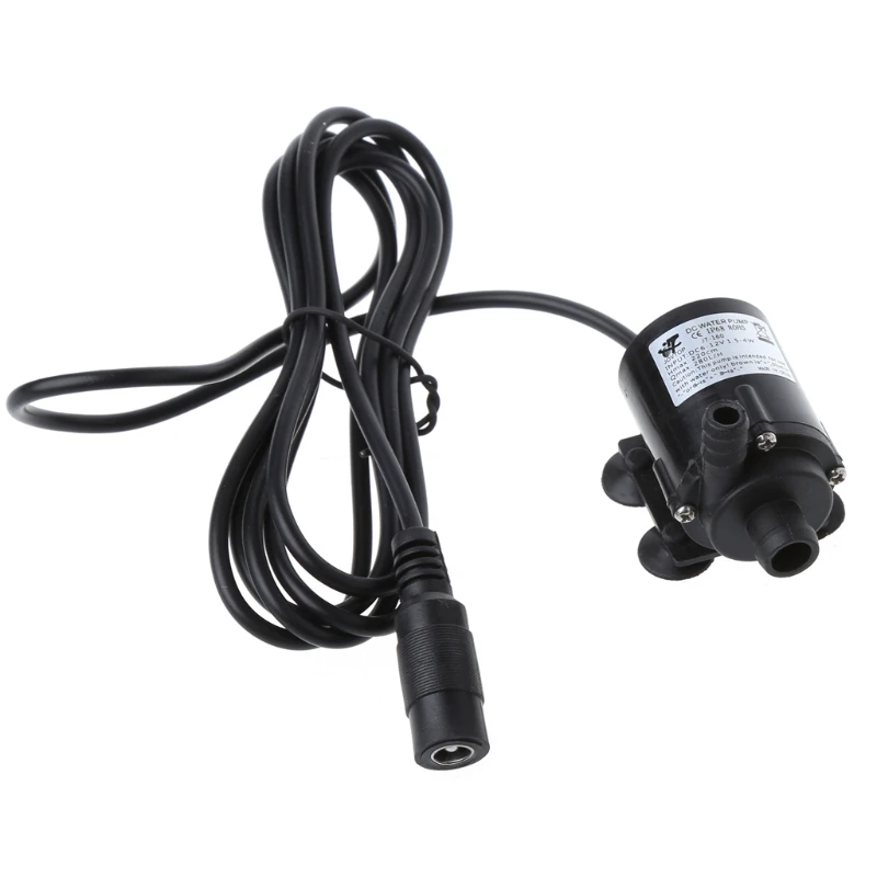 DC 12V Solar Power Hot Circulation Water Pump Brushless Motor Aquarium Pond Submersible 200L/H