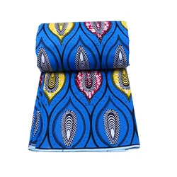 Tela de cera Africana Dashiki Vintage para vestido de fiesta, 6 yardas/lote, Popular, 2020