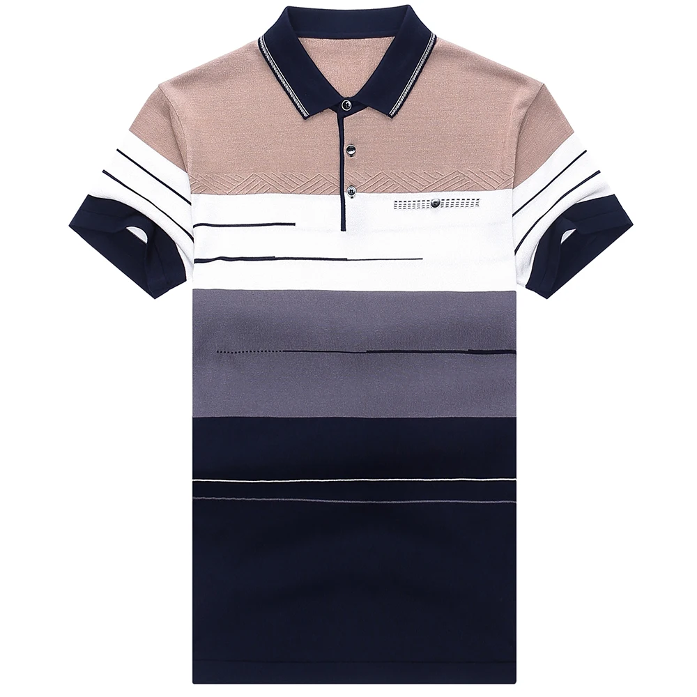 2022 Brand Short Sleeve Polo Tee Shirt Men Casual Summer Striped Men\'s Clothing Polos Shirts Mens Fashion Slim Fit Poloshirt 722