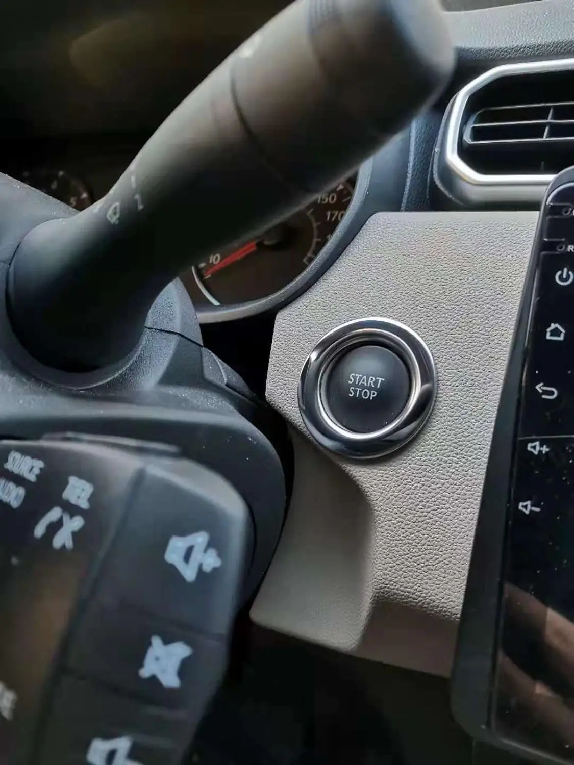 Anel decorativo de aço inoxidável para renault duster, botão start de um botão, acessórios de decoração do carro, 2018-2023