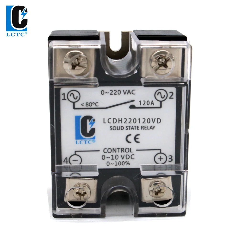 Single Phase Solid State Voltage Regulator Relay 0-5V 0-10V 4-20mA SSR-1VD/VF/LA 10A-120A