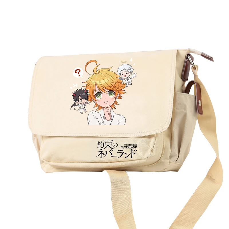 

The Promised Neverland Cartoon School Bags Oxford Students Bookbag Girls Travel Shoulder Bags Women Kawaii Crossbody Bags