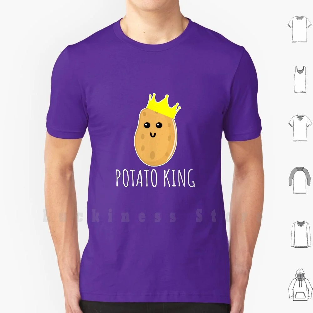 Potato King - Funny Potato Gift T Shirt Big Size 100% Cotton Potato Potatoes Funny Couch Potato Lazy Food Carbs I Am A Potato I