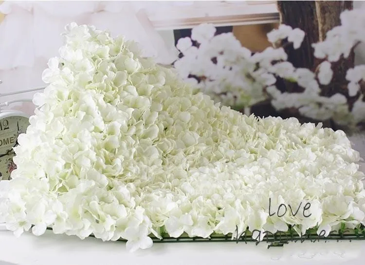 10pcs/lot silk hydrangea flower wall 40*60CM fake row flower for wedding background lawn pillar road leading decorative flower