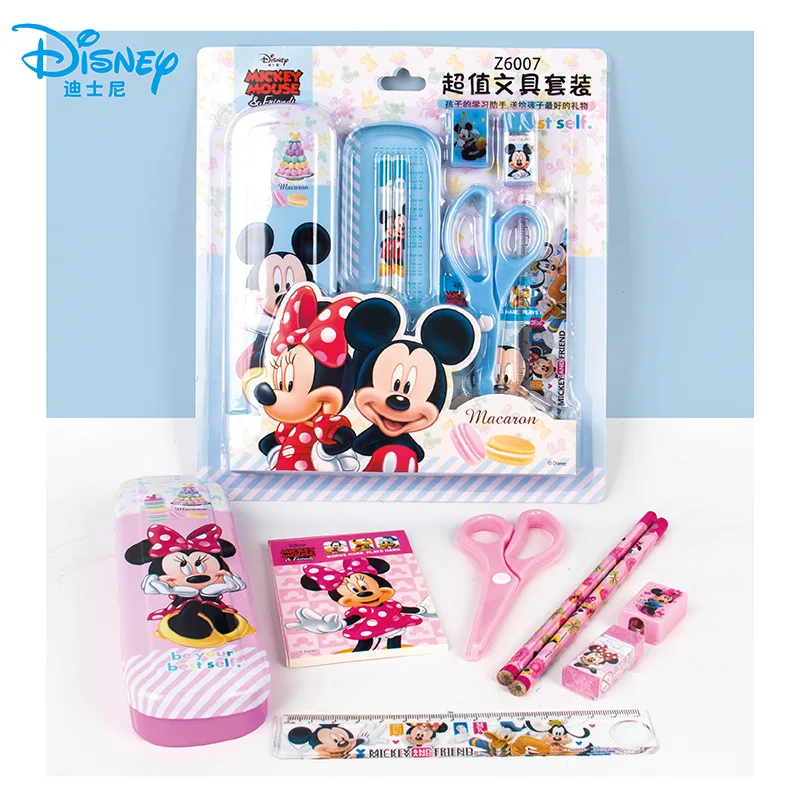 10 Piece Authentic Disney Stationery Set Cute Frozen Stationery Box Pencil Drawing Book Creative Set Cartoon School Supplies